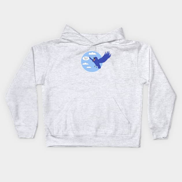 Blue Bird Kids Hoodie by garciajey